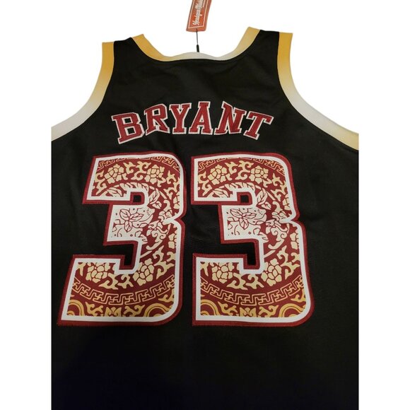 Kobe Bryant Lower Merion Headgear Classics Black Red Basketball Jersey Size XXXL - Picture 4 of 8